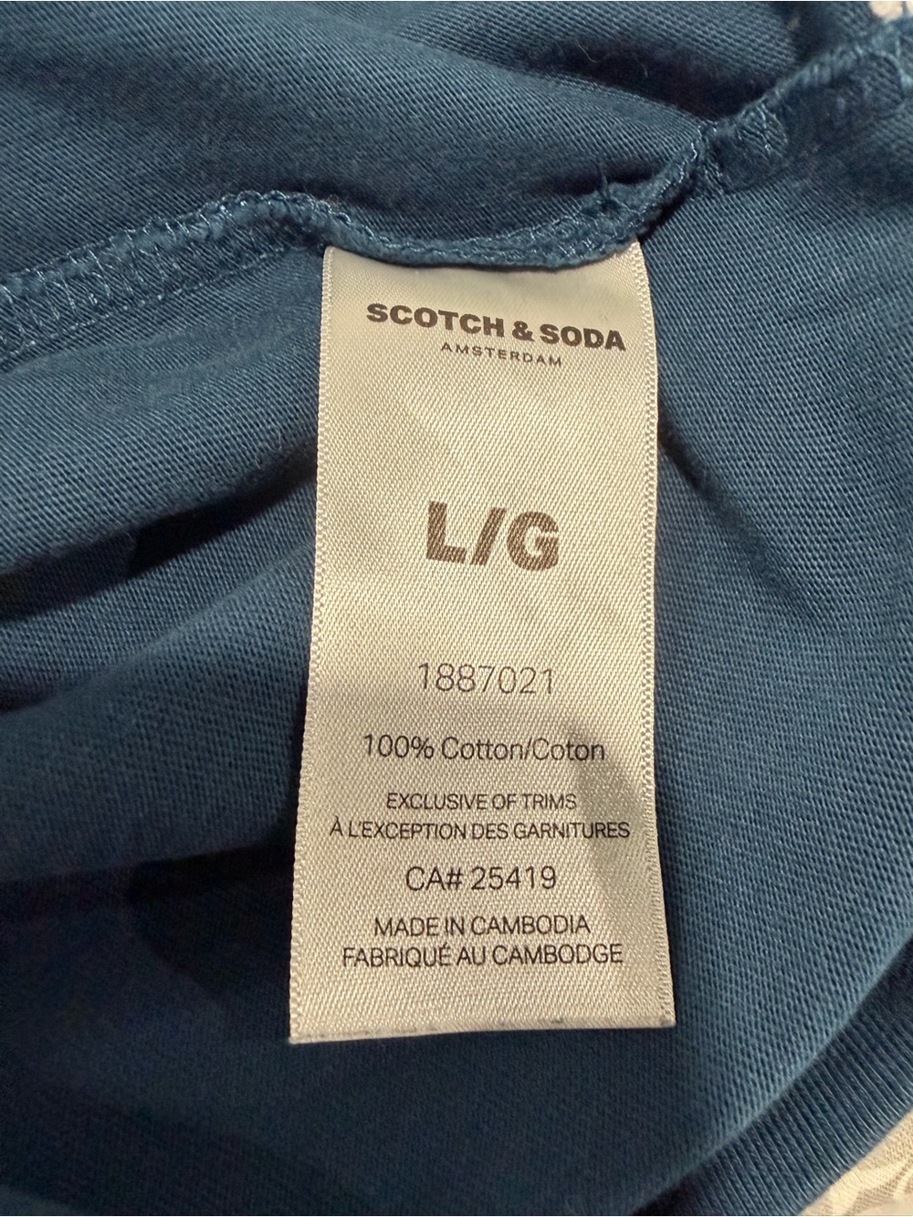 Scotch & Soda Navy Blue 'LONDON' Short Sleeve Graphic Tee T-Shirt 100% Cotton - Picture 7 of 8